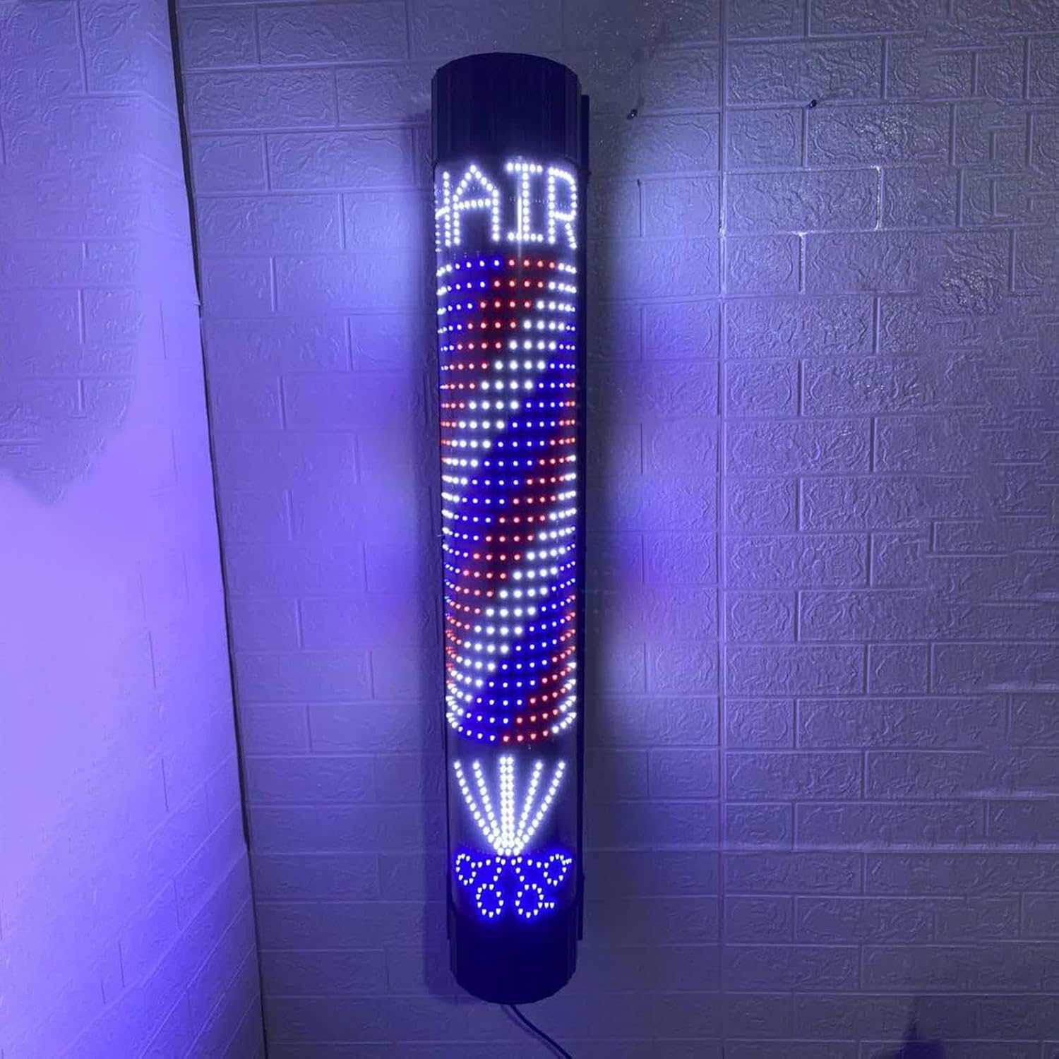 Lampa LED rotativa 90/120 cm, Reclama Luminoasa pentru Frizerie