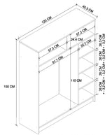 Wardrobe Dualis (White) - detaliu produs