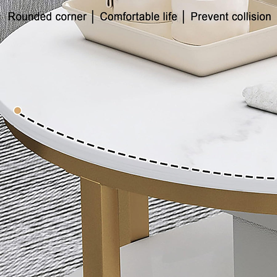 RESIGILAT - Masuta de cafea ovala, minimalista, design nordic, aspect marmura alba, 120 x 60 x 45 cm