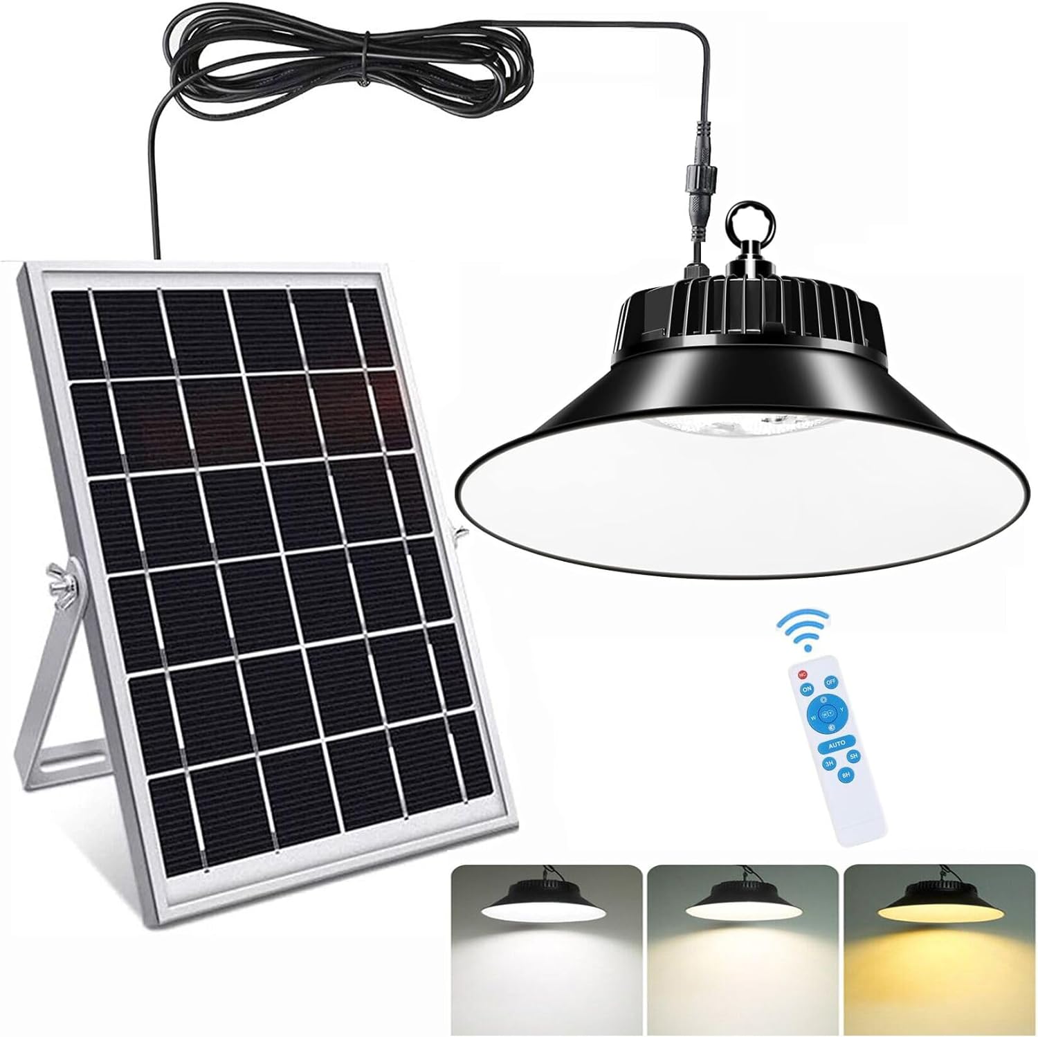 RESIGILAT-Lampa Solara LED 100/150W  de Hala cu Panou Solar