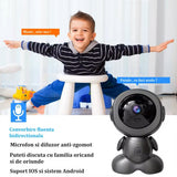 Camera de Supraveghere Robot WIFI 3MP Full HD 1080P Babymonitor Vedere Nocturna Rotire 355° - detaliu produs