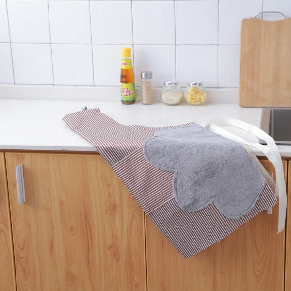 Sort Ajustabil cu Microfibra pentru Stergerea Manelor 71x69 cm Maro - detaliu produs