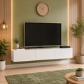 Comoda TV Marvel 180 cm, mobilier living, suport televizor mare pana la 75 inch, 2 usi rabatabile cu inchidere lina soft-close, PAL melaminat 18 mm clasa E1, pentru soundbar si consola jocuri