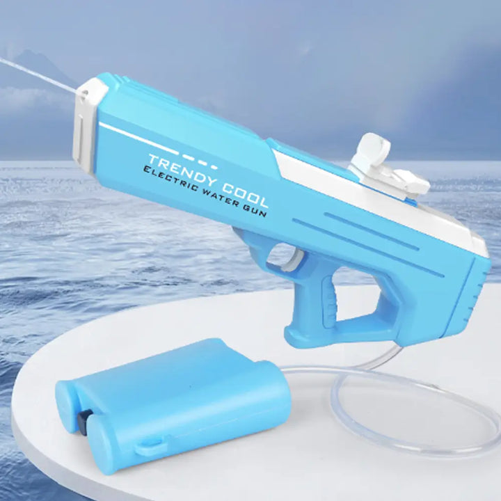 Pistol Electric cu Apa pentru Copii Albastru Jet Continuu Rezervor Extern 3+ Ani - detaliu produs