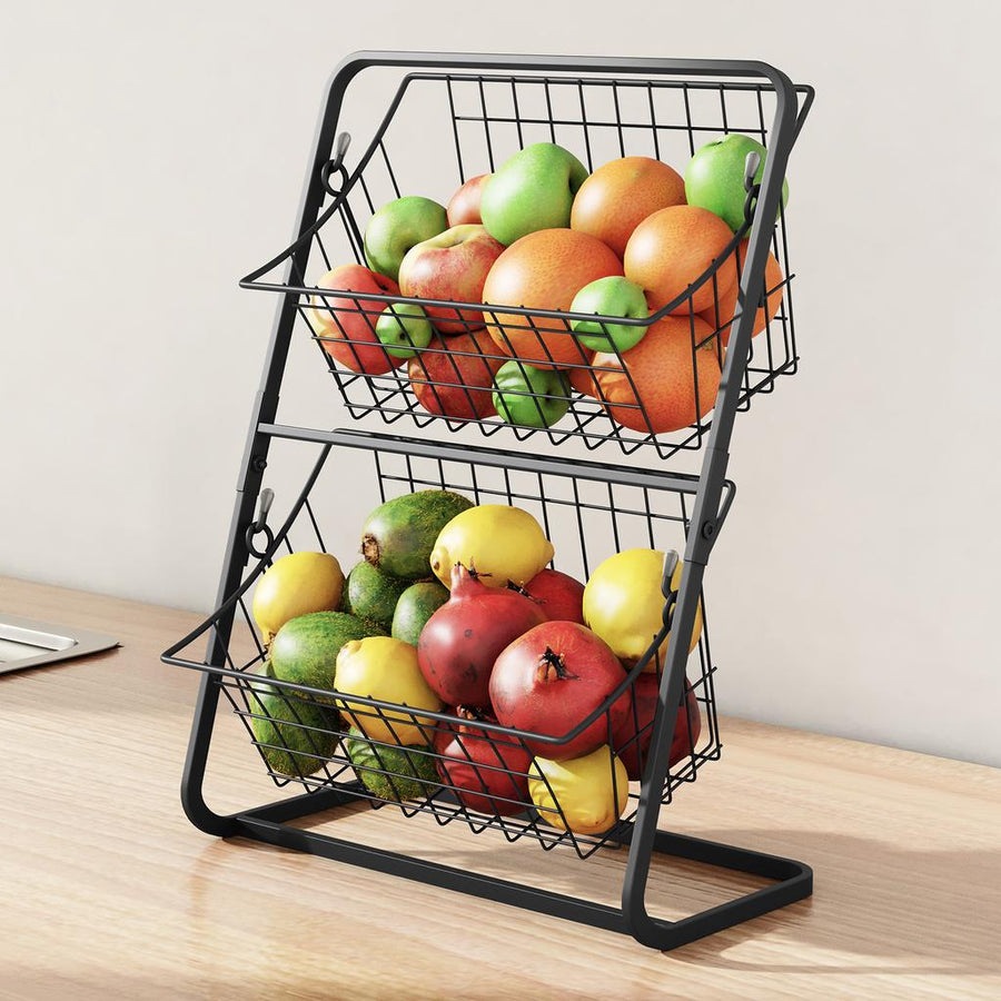 Organizator metalic cu 2 coșuri – pentru bucătărie sau baie