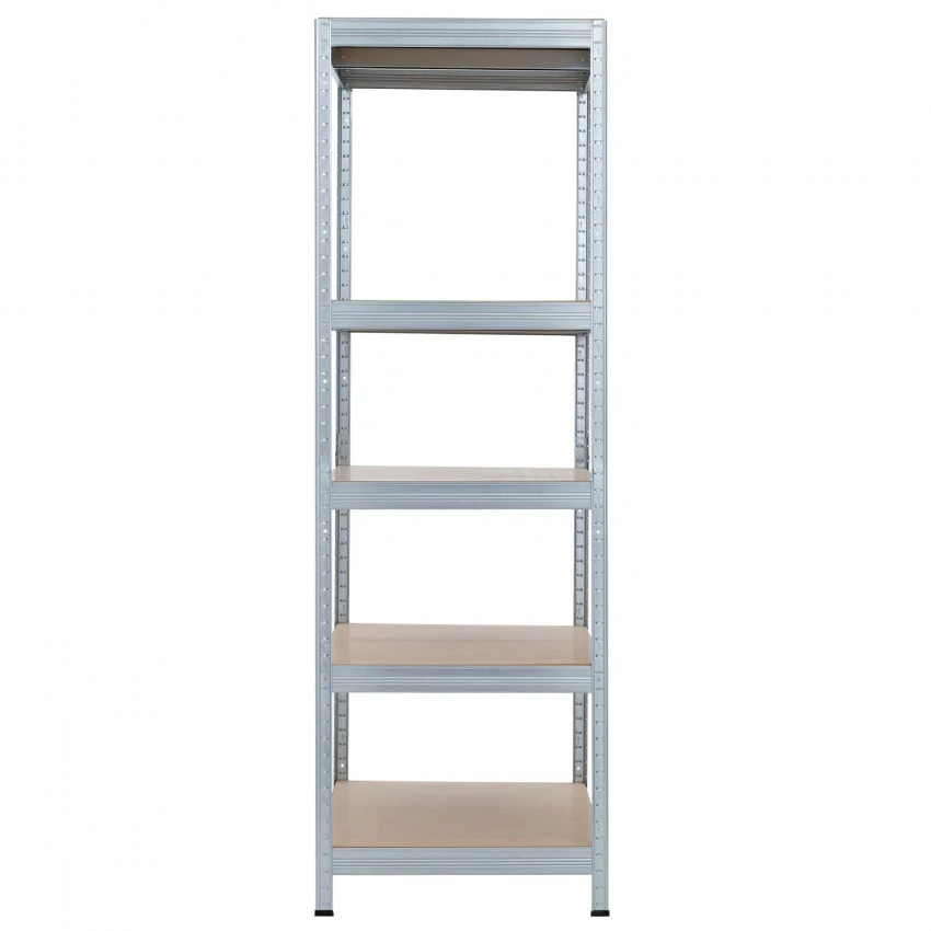 RESIGILAT - Raft metalic cu 5 polite, cadru otel galvanizat, polita MDF, 175kg/polita