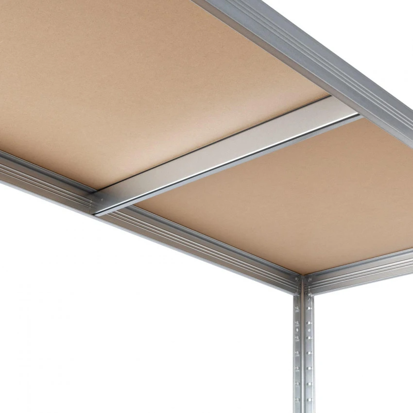 RESIGILAT - Raft metalic cu 5 polite, cadru otel galvanizat, polita MDF, 175kg/polita