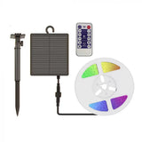 Set Banda LED RGB 60 LED/m cu Panou Solar Rola 5 Metri Iluminare Decorativa - detaliu produs