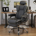 RESIGILAT - Scaun Ergonomic Directorial cu Suport Picioare Rabatabil Piele Ecologica