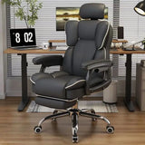 Scaun Ergonomic Directorial cu Suport Picioare Rabatabil Piele Ecologica - detaliu produs