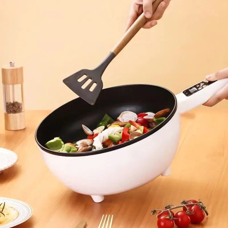 Tigaie Electrica Inteligenta 4L, 28 cm, Multifunctionala cu Panou Control, Invelis Antiaderent si Functii Gatit Rapid