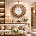RESIGILAT - Ceas de perete decorativ 70 cm model pene de paun design elegant premium silentios