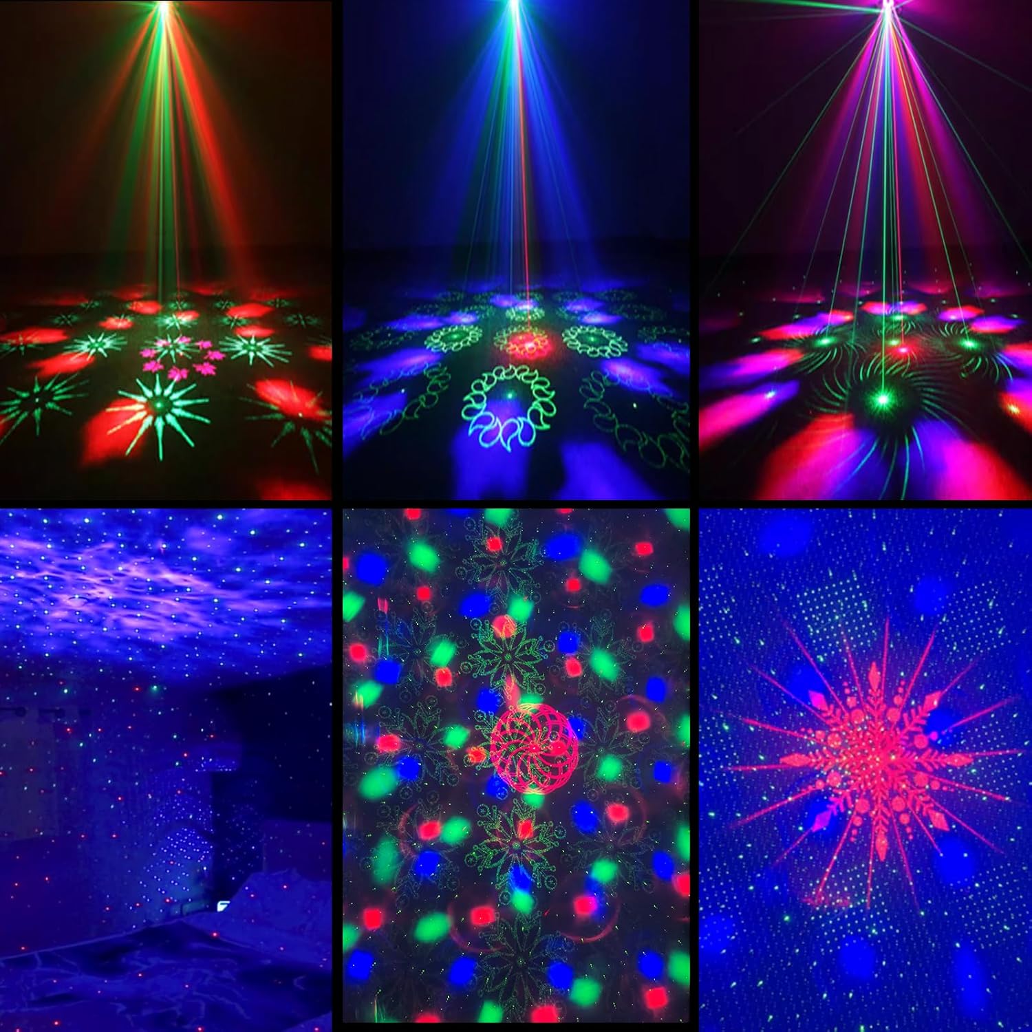 Proiector Lumini Party cu Laser, Ocean Waves, Starry Sky si Disco Ball – Efecte Spectaculoase pentru Camera, Petreceri si Decor