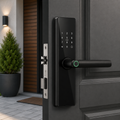 Yala Incuietoare inteligenta electronica cu amprenta, cod PIN, card RFID si cheie – negru