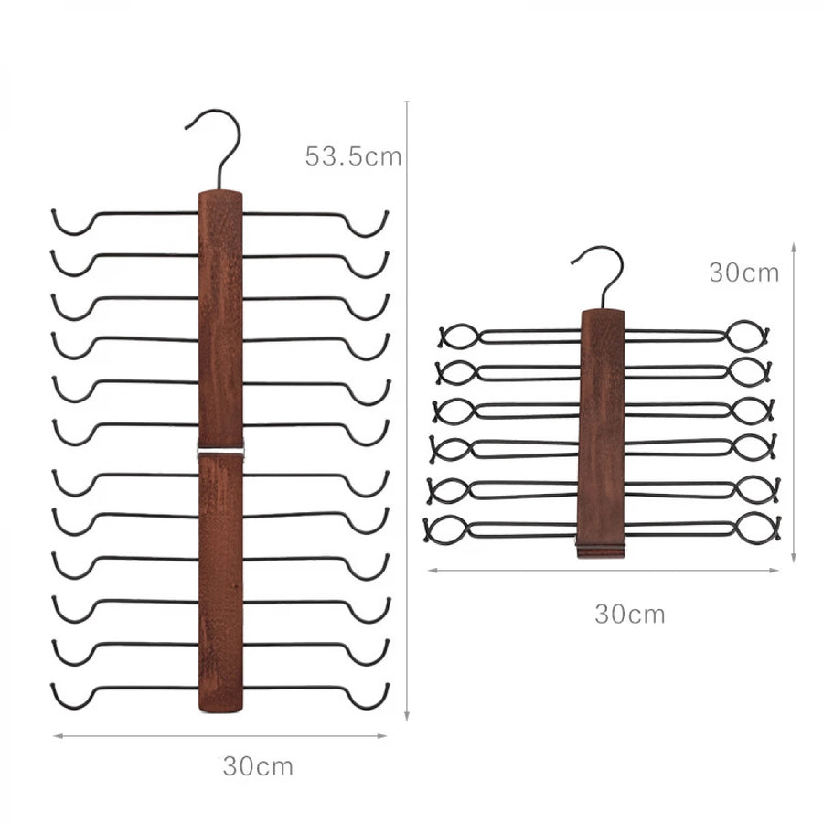 Umeras Pliabil din Lemn si Otel cu 12 Suporturi pentru Sutien 53.5cm - imagine principala