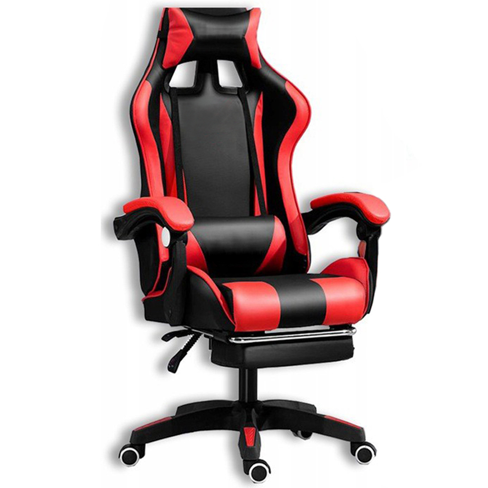 RESIGILAT - Scaun Gaming Racing SpeedX GT, Piele Ecologică, Recliner, Perne Ergonomice și Suport pentru Picioare