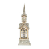 Decorațiune Muzicală de Crăciun tip Biserică cu Înger Iluminat, Lumini și Efect Strălucitor, 40 cm - detaliu produs