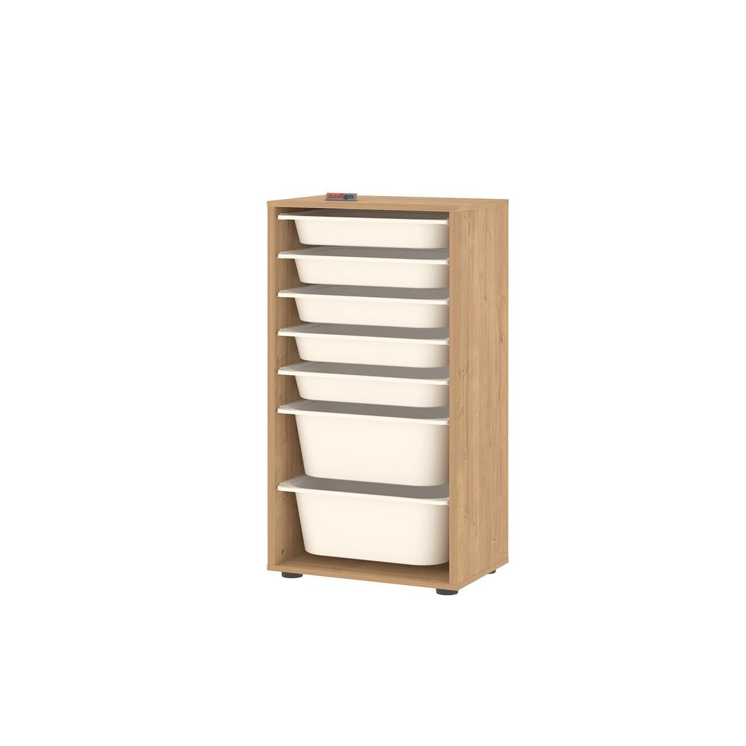 Dulap Multifuncțional cu 7 Coșuri, 125x45,4x30 cm