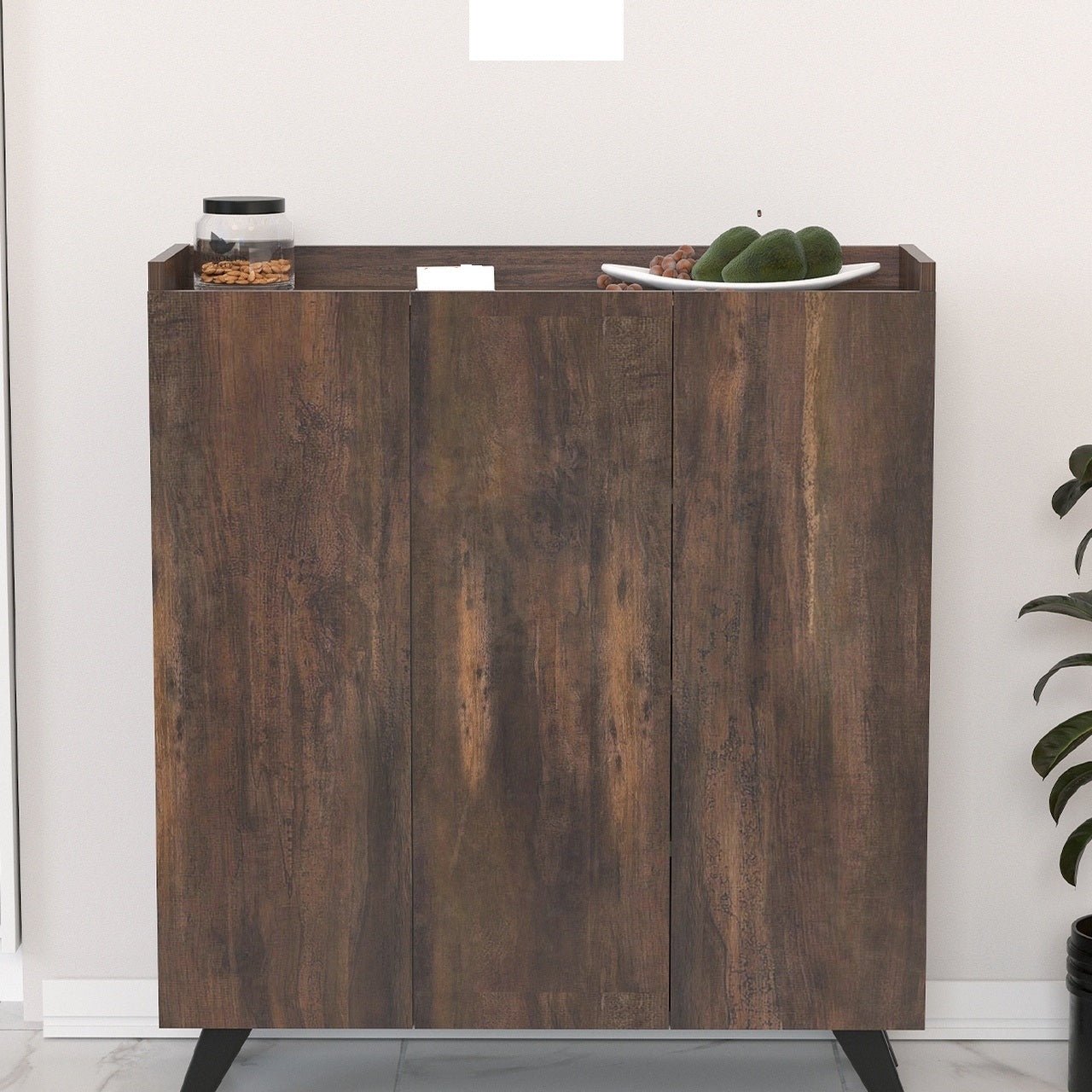RESIGILAT - Dulap multifunctional cu 3 usi, Design scandinav modern 103.5 x 90 x 30cm