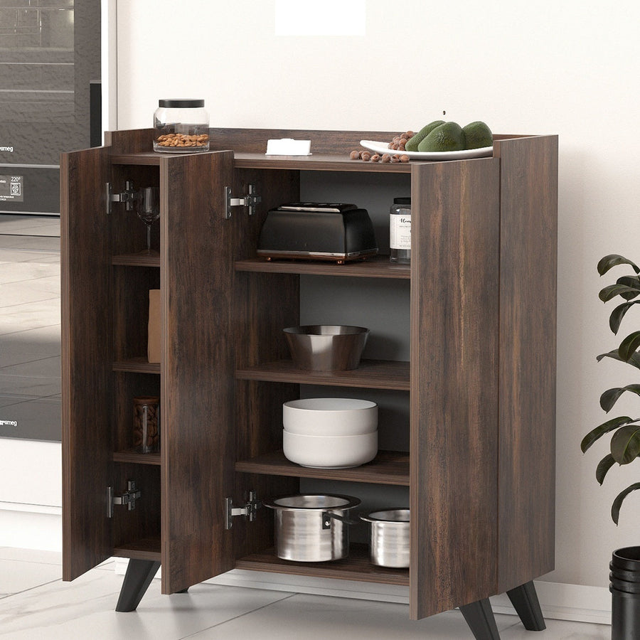 Dulap multifunctional cu 3 usi, Design scandinav modern 103.5 x 90 x 30cm