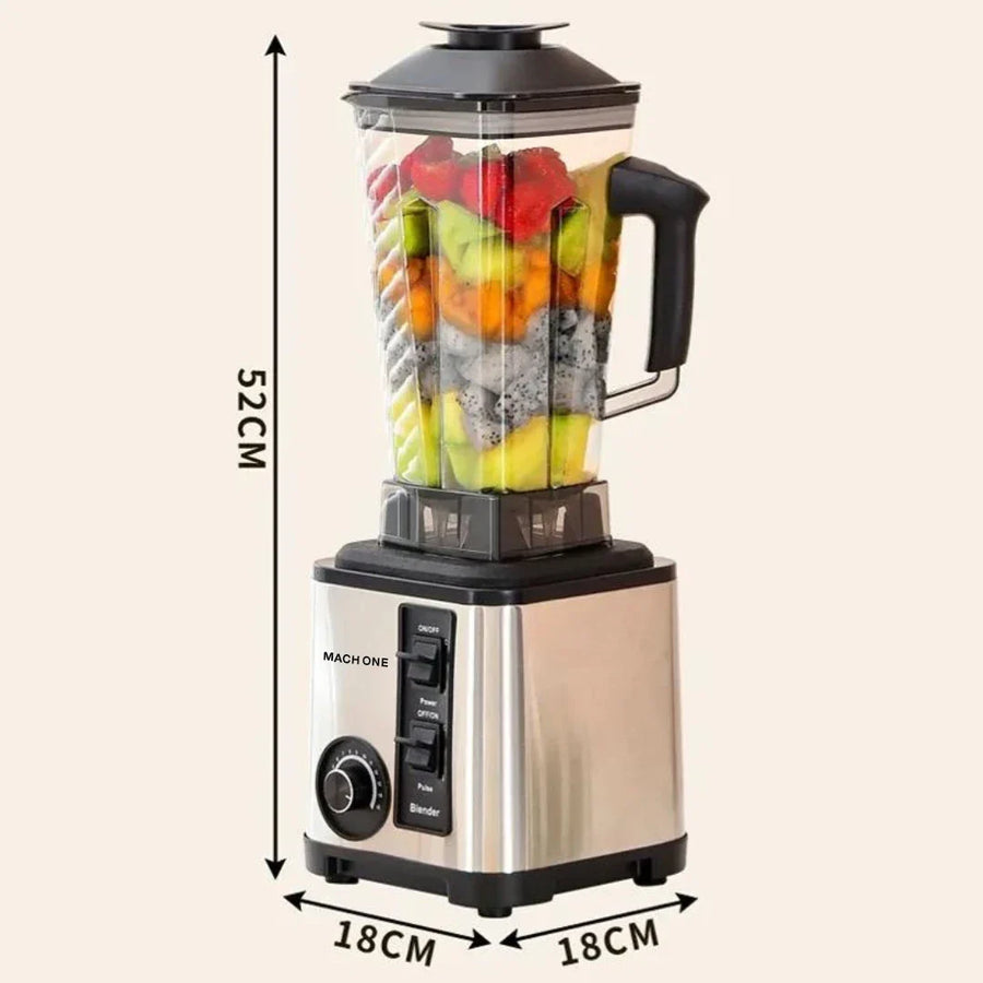 RESIGILAT - Robot de Bucatarie Multifunctional 6-în-1 Mach One BF-5052 – 3 Recipiente, Motor 9500W, 15 Trepte de Viteză, Blender + Tocator + Razatoare