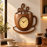 Ceas de Perete Decorativ în Formă de Ceașcă de Cafea – 27 × 22 cm - detaliu produs