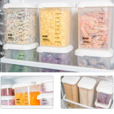 Set 3 Caserole pentru Depozitare cu Gramaj 240-1000 ml Alb Etansare Hermetica - detaliu produs