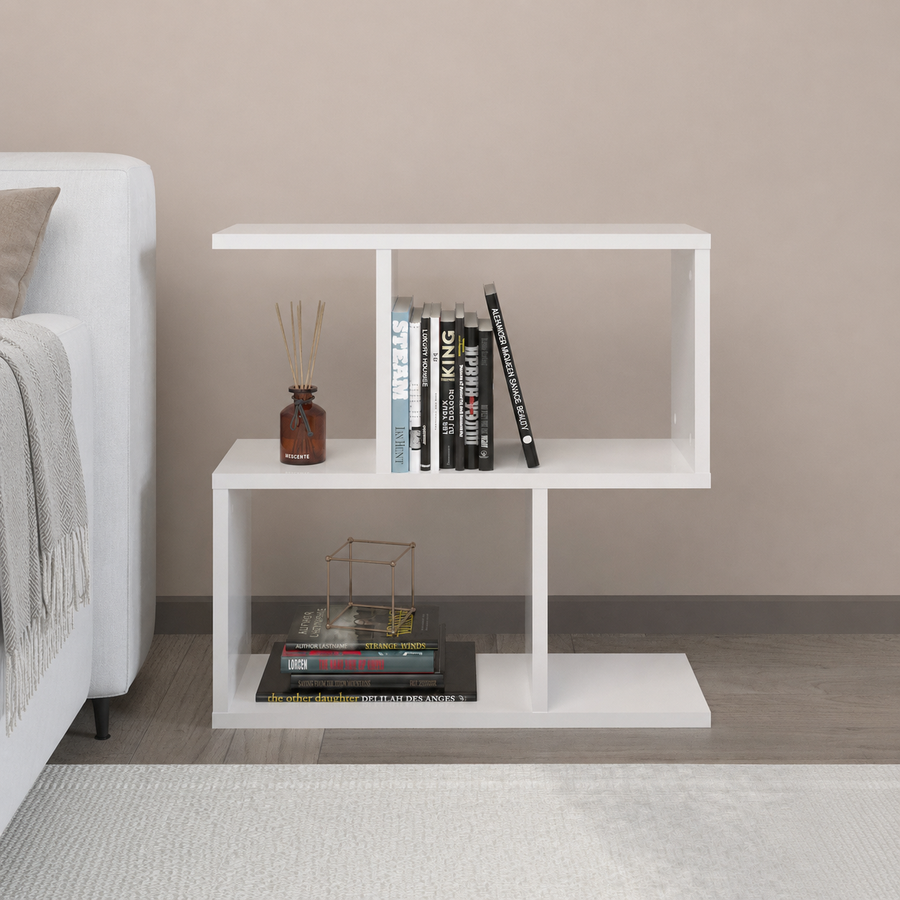 Masuta laterala cu rafturi pentru carti, 60 x 20 x 59,4 cm