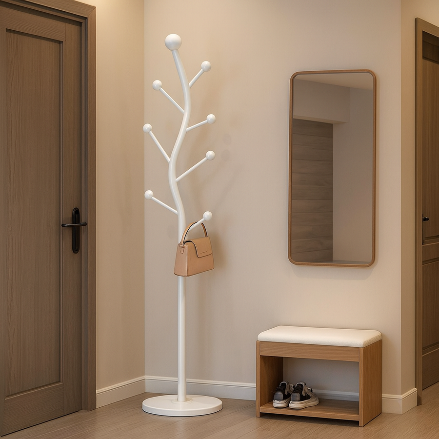 Cuier pentru haine in forma de S, 7 carlige, otel carbon, 178 x 30 cm
