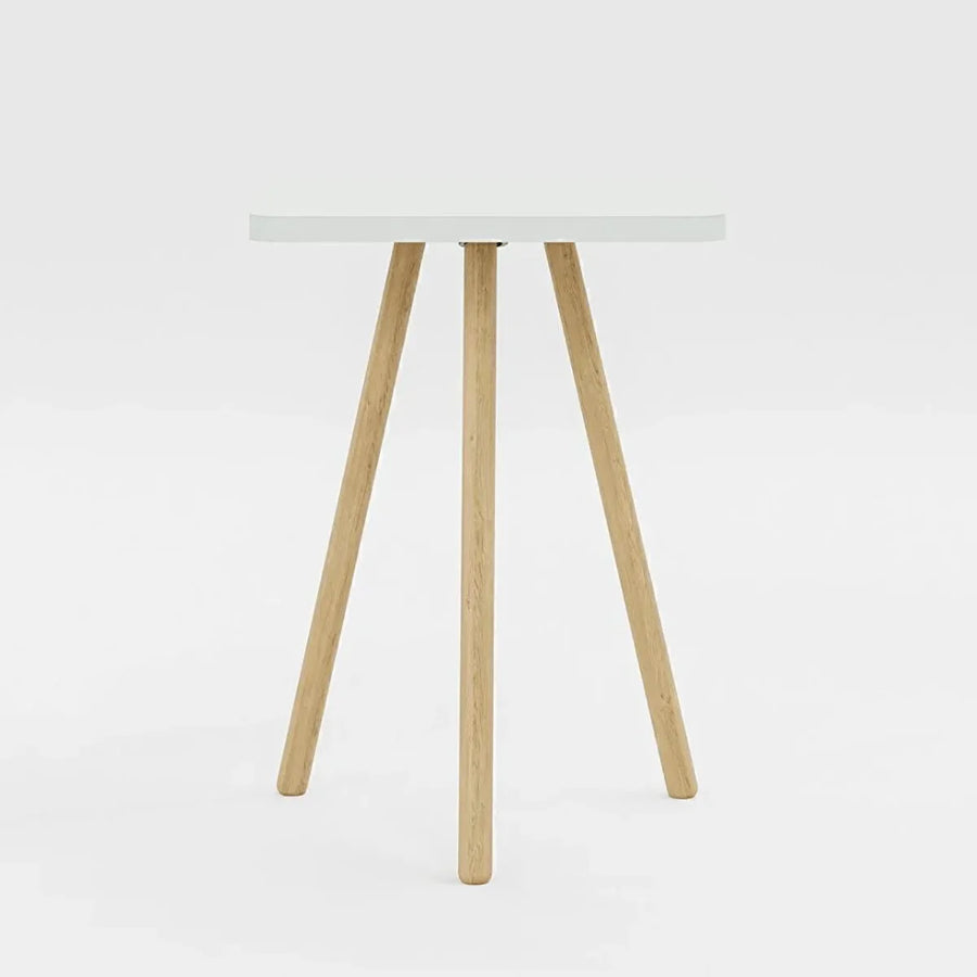 Masuta decorativa cu picioare din lemn, 34 x 34 cm, stil nordic