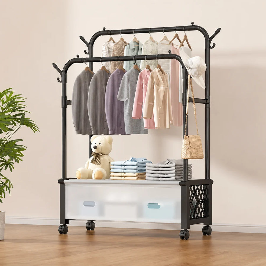 Cuier Perete Organizator Haine Accesorii Metal Negru Modern - detaliu produs