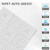 Tapet 3D Autoadeziv Patrate Design Modern pentru Tavan si Perete Usor de Montat - detaliu produs