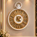 Ceas de Perete Premium Stil Ceas de Buzunar, Design Vintage cu Mecanism Aparent, 60 × 45 × 7 cm - detaliu produs