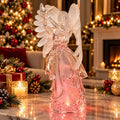 Figurina Înger Decorativ Transparent cu Porumbel – 15 × 8 × 6,5 cm