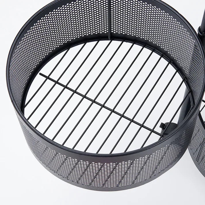 Etajera multifunctionala cu 3 rafturi metalice rotative, 60x34cm