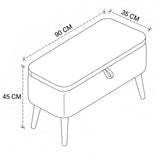 RENA OTTOMAN STORAGE BENCH (WITH STORAGE) - detaliu produs