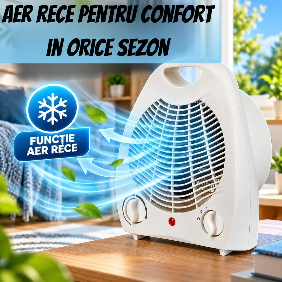 Aeroterma Ertone ERT-265AB 2 Trepte Putere 1800-2100W Termostat Alb - detaliu produs