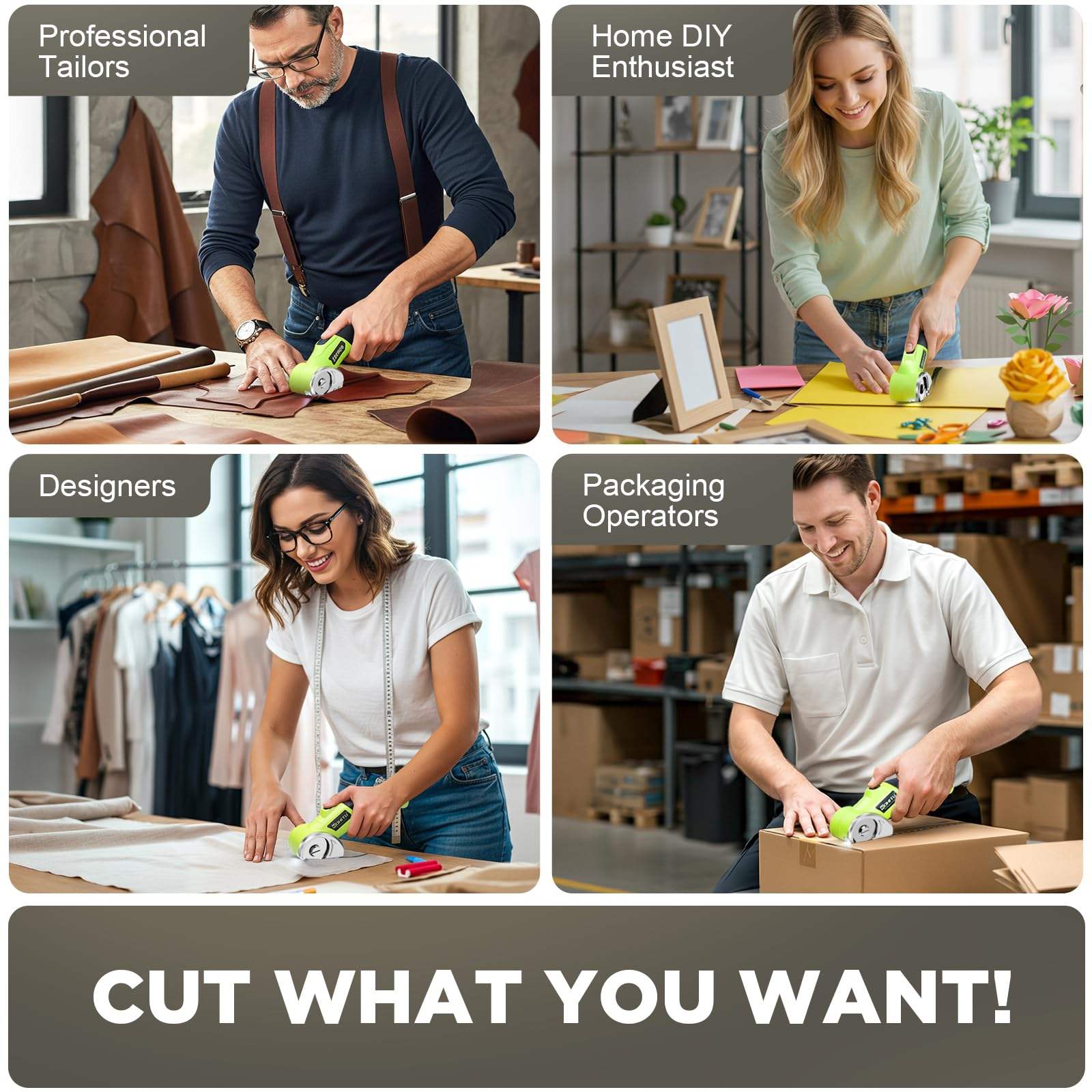 Foarfeca Electrica pentru Cartoane, Textile si Piele, cu LED, Lama Otel si Baterie Reincarcabila 2300mAh