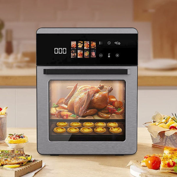 Air Fryer 20L Smart Digital – Cuptor Multifunctional cu Aer Cald, 1800W, Capacitate Mare, Ecran LED, 8 Programe