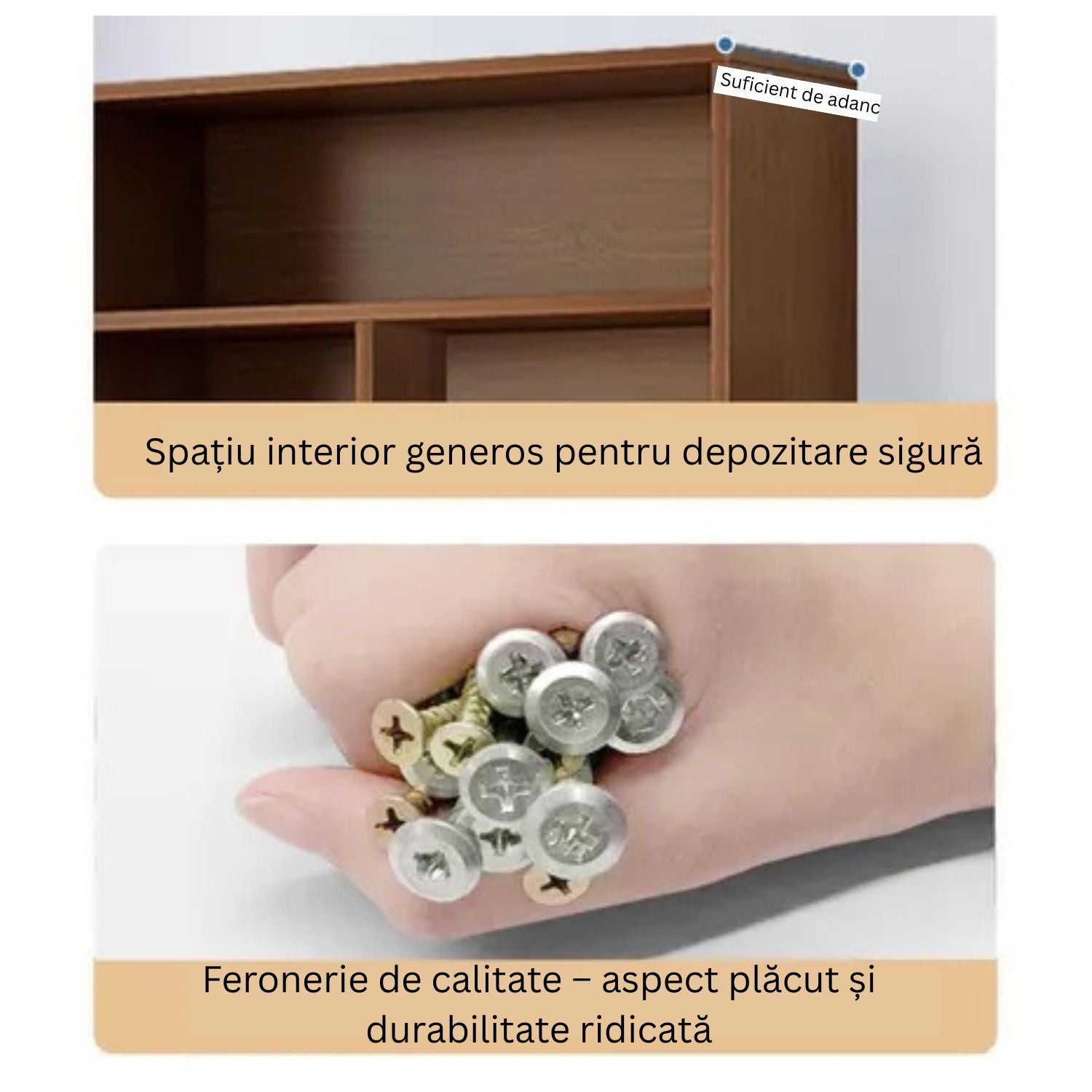 Bibliotecă cu 6 rafturi deschise, cadru lemn – alb/stejar negru, 180x60x24 cm