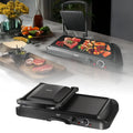 Grill și plită electrică 2 în 1 RAF  R.2695 – Putere 1600W, suprafata antiaderenta, temperatura reglabila, culoare negru