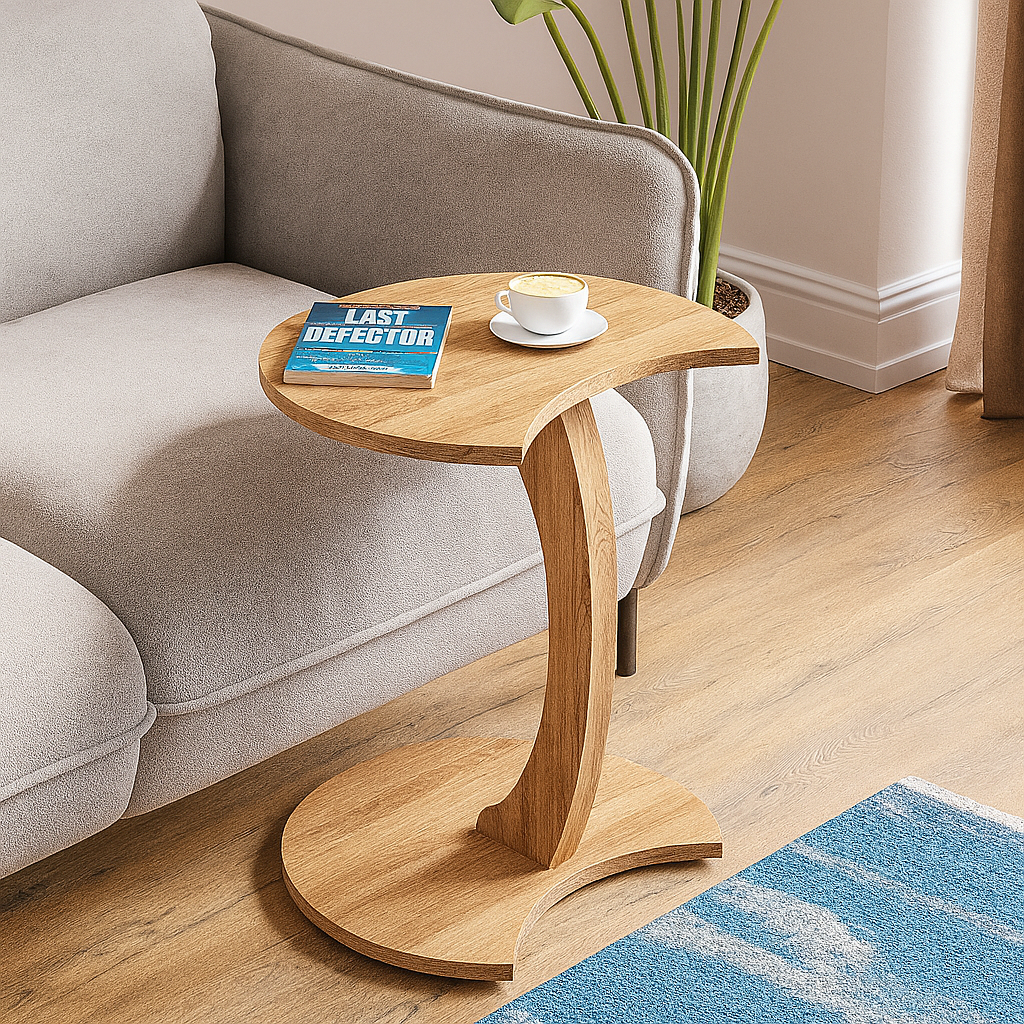 Masuta rotunda cu roti, 45 x 56 cm, design ergonomic si stabil