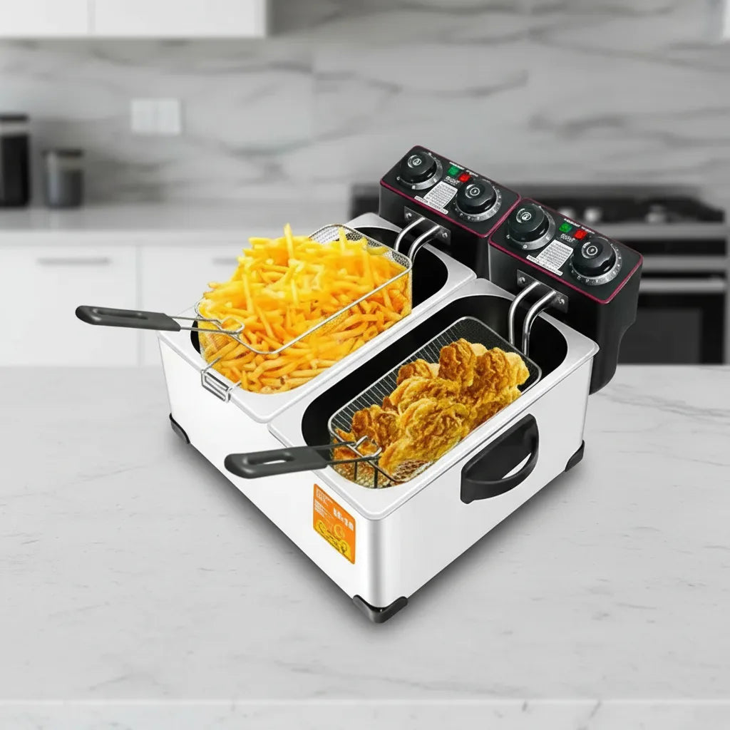 Friteuza dubla RAF R.5223 2x3L 4000W inox