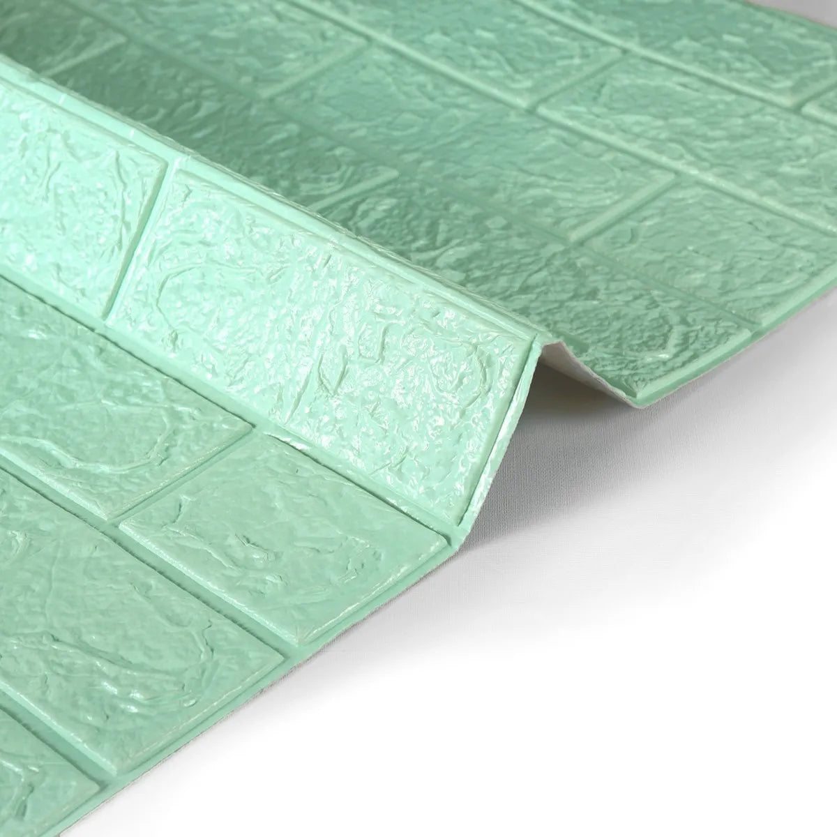 Tapet 3D caramida Verde auto-adeziv pentru interior, 70 x 77 cm