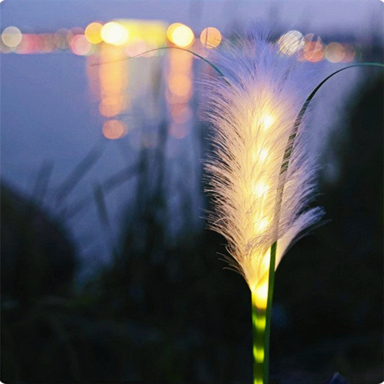 Set 2 Lampi Solare Decorative tip Iarba Pampas cu LED  70cm, lumina calda, IP66