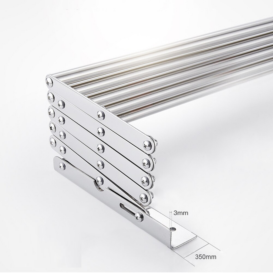 Uscator rufe din metal, retractabil, cu prindere in perete