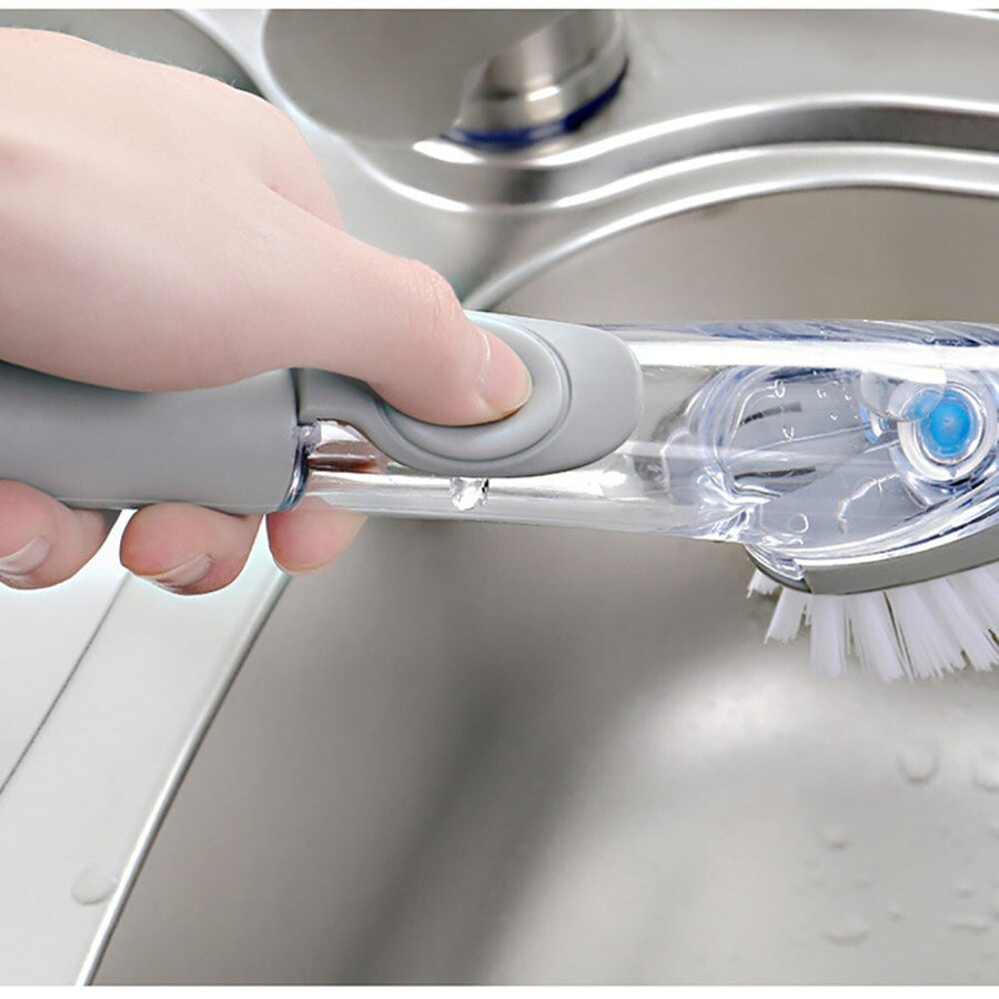 Perie vase cu maner si rezervor pentru detergent