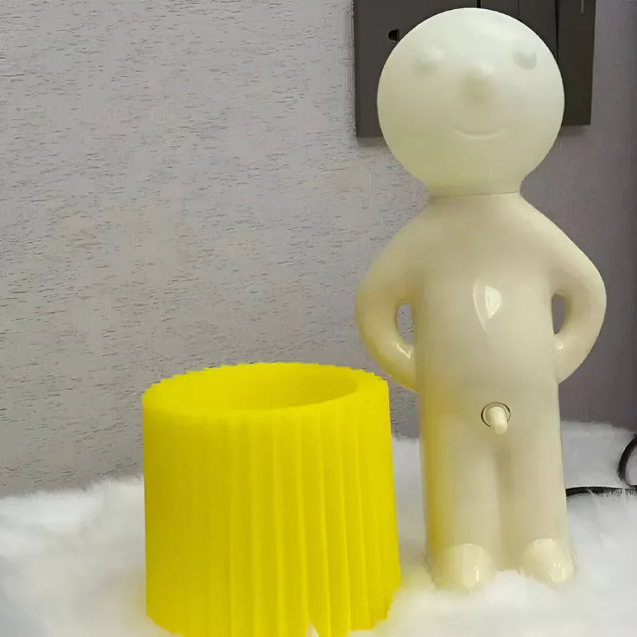 Lampa de birou „Little Shy Man” – Design creativ cu LED cald, pentru decor amuzant și modern