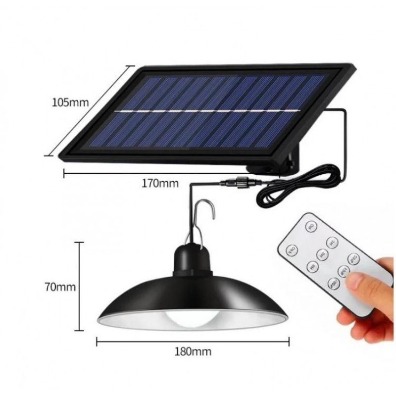 RESIGILAT - Lampa solara suspendata, cu telecomanda, 90 Lm/W