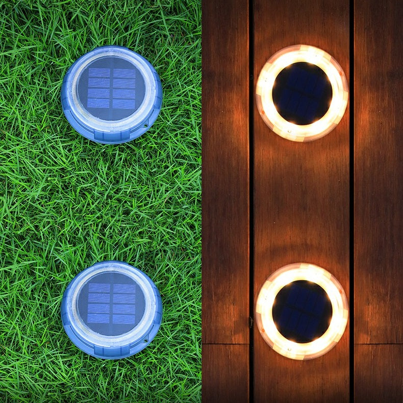 Set 4 bucati lampa solara LED pentru gradina, alb cald